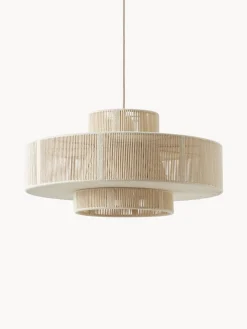 Lampada a sospensione grande in lino Lace