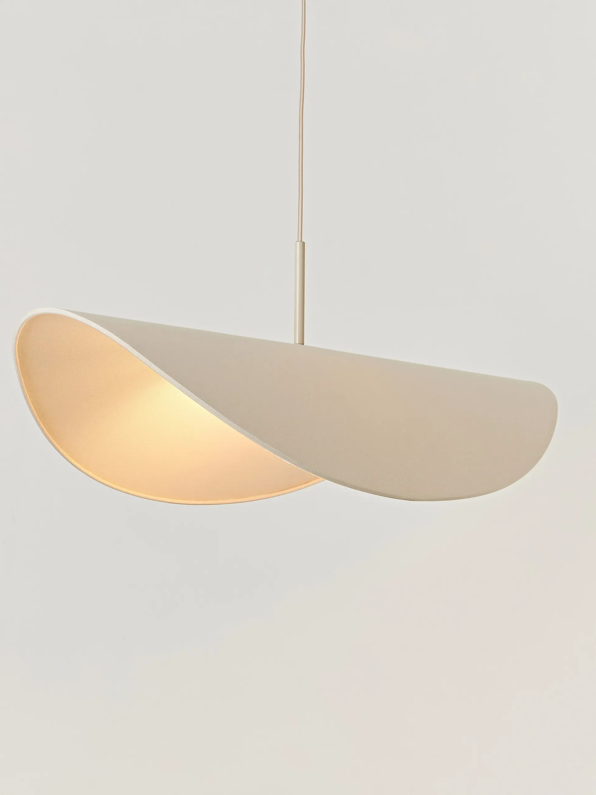 Lampada a sospensione grande di design in lino Kenzie