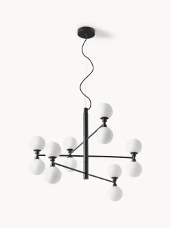 Lampada a sospensione grande con sfere in vetro opale Grover