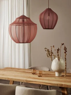 Lampada a sospensione in tessuto a rete Beau