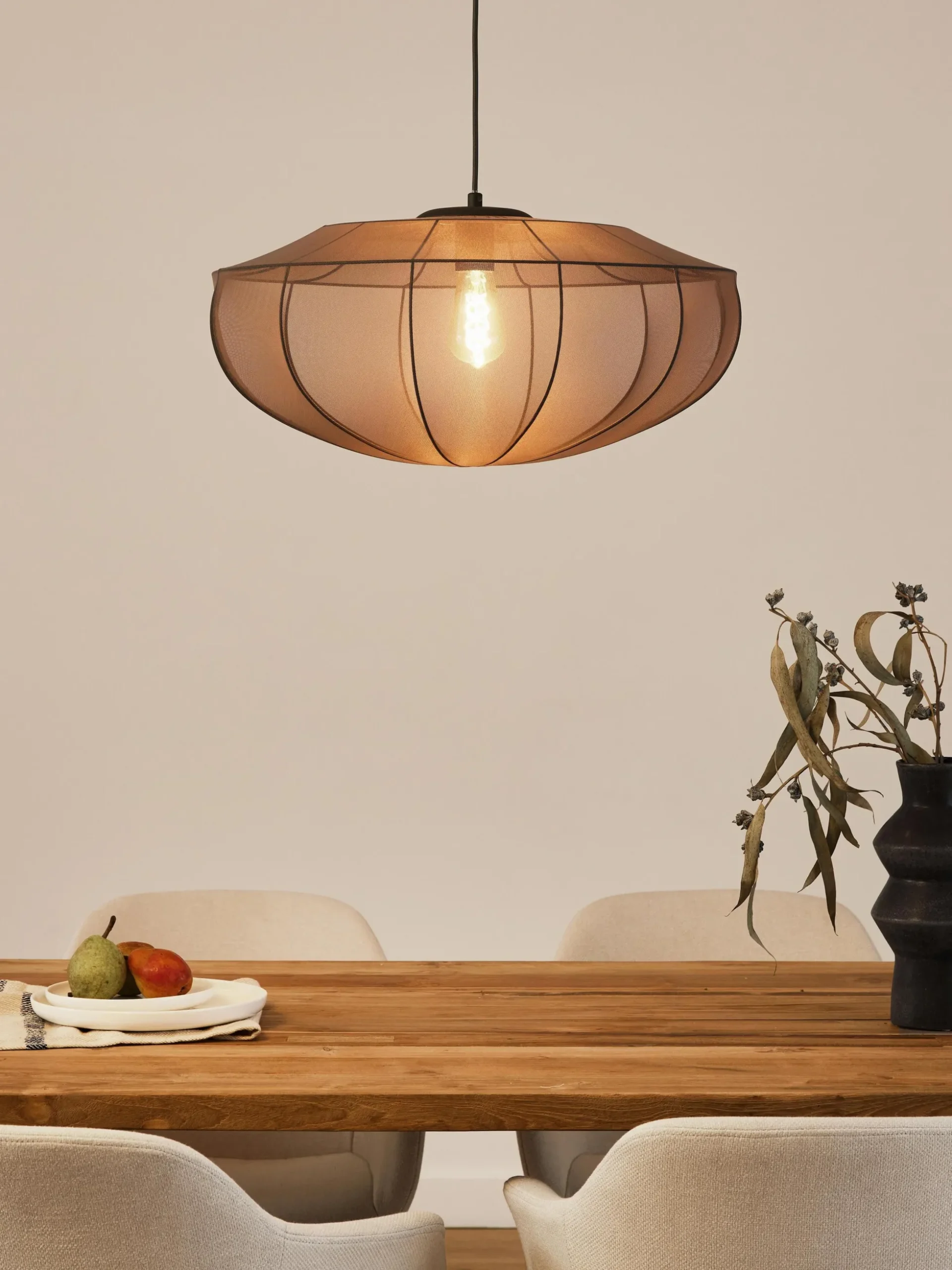 Lampada a sospensione in tessuto a rete Beau