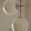 Lampada a sospensione in vetro opale Atlanta