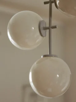 Lampada a sospensione in vetro opale Atlanta