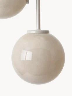 Lampada a sospensione in vetro opale Atlanta