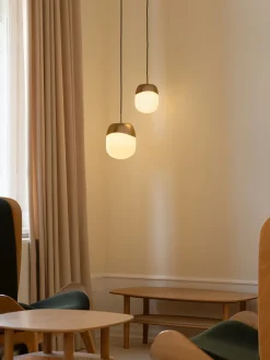 Lampada a sospensione in vetro soffiato Spring