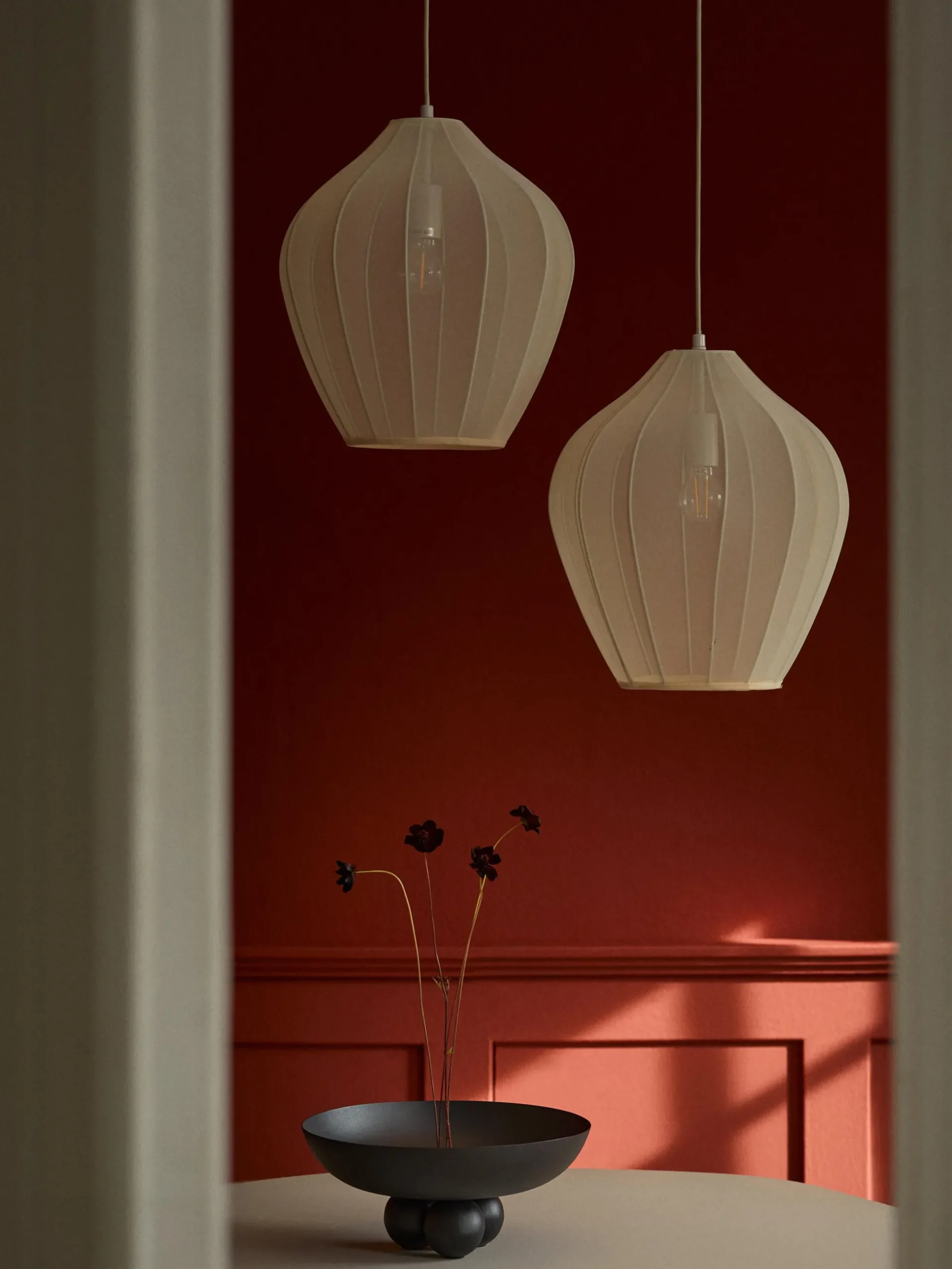 Lampada a sospensione in tessuto a rete Beau