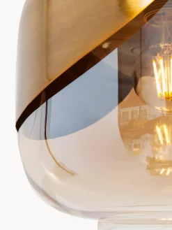 Lampada a sospensione in vetro piccola Golden Goblet