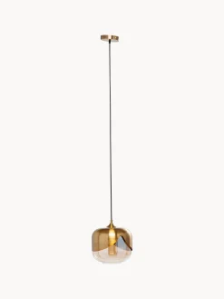 Lampada a sospensione in vetro piccola Golden Goblet