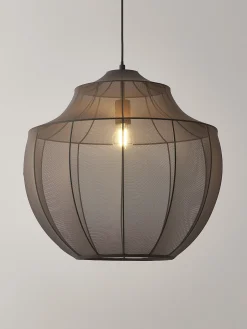 Lampada a sospensione in tessuto intrecciato Beau