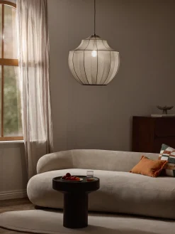 Lampada a sospensione in tessuto intrecciato Beau