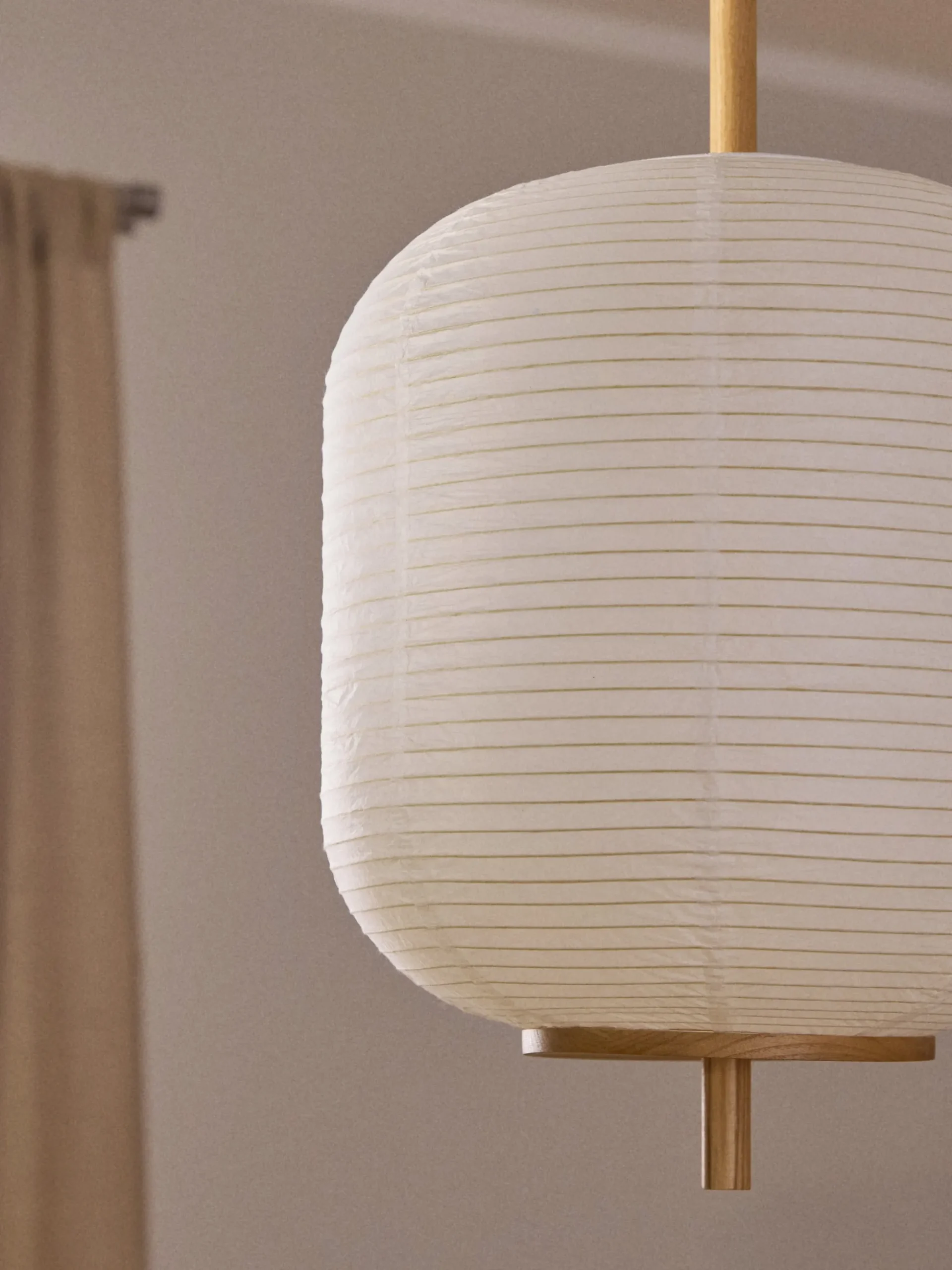 Lampada a sospensione in carta di riso Misaki