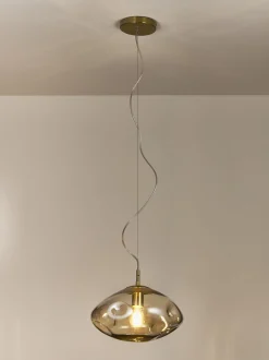 Lampada a sospensione in vetro Amora