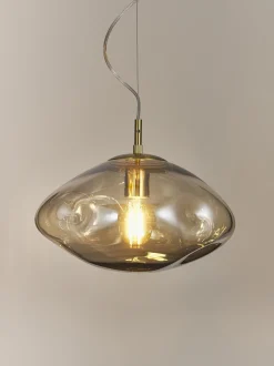Lampada a sospensione in vetro Amora