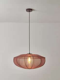 Lampada a sospensione in tessuto a rete Beau