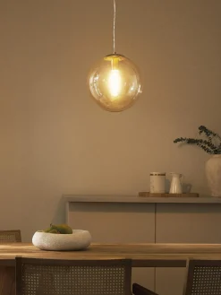 Lampada a sospensione in vetro Bao