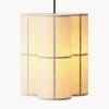 Lampada a sospensione in lino artigianale Hashira