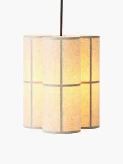 Lampada a sospensione in lino artigianale Hashira