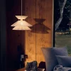 Lampada a sospensione in lino Kiku