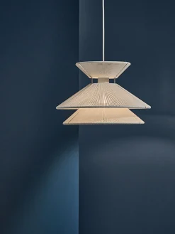 Lampada a sospensione in lino Kiku