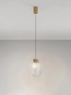 Lampada a sospensione piccola a LED fatta a mano Shelina