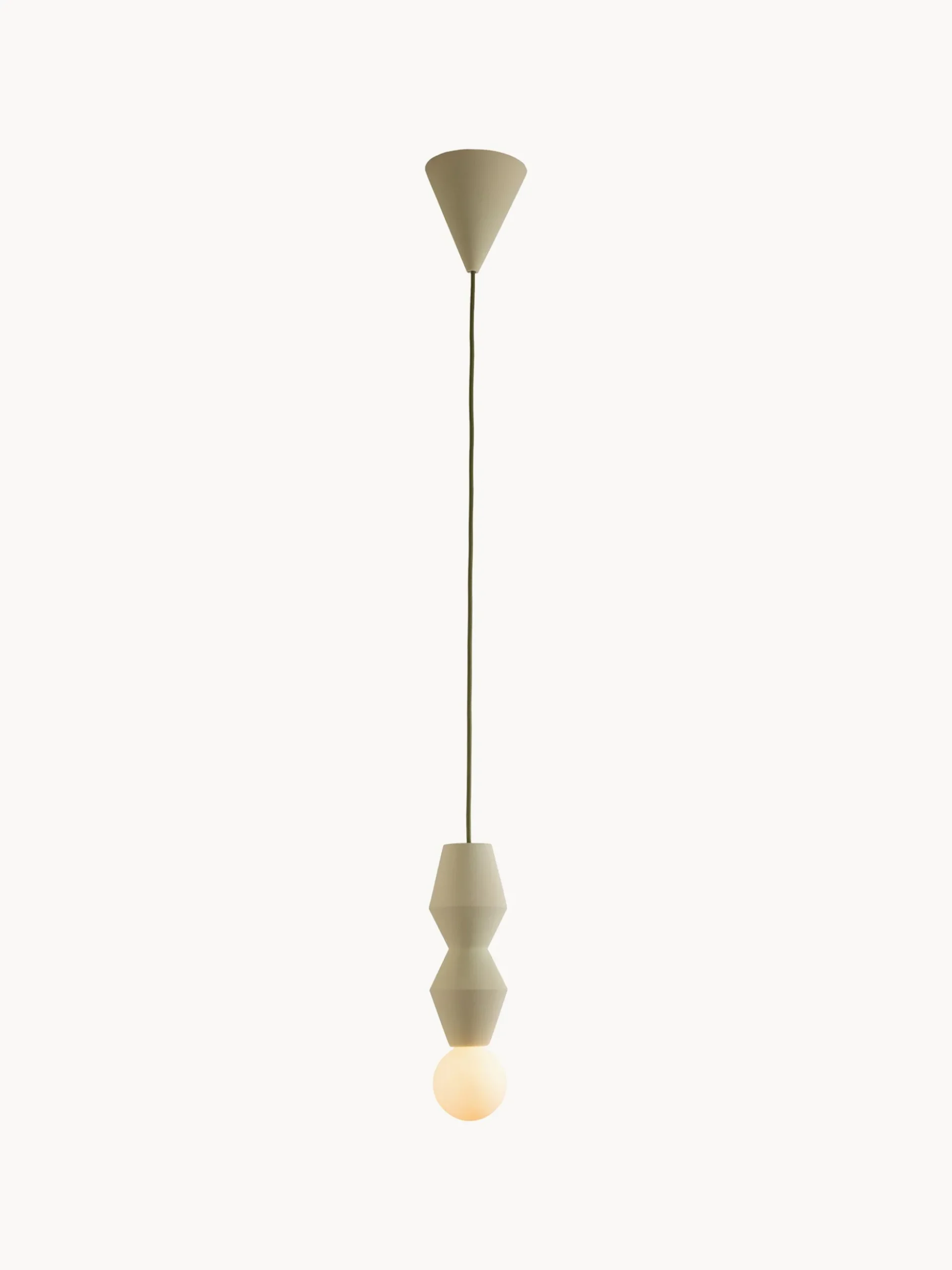Lampada a sospensione piccola fatta a mano con luce regolabile STUCCO No. 2