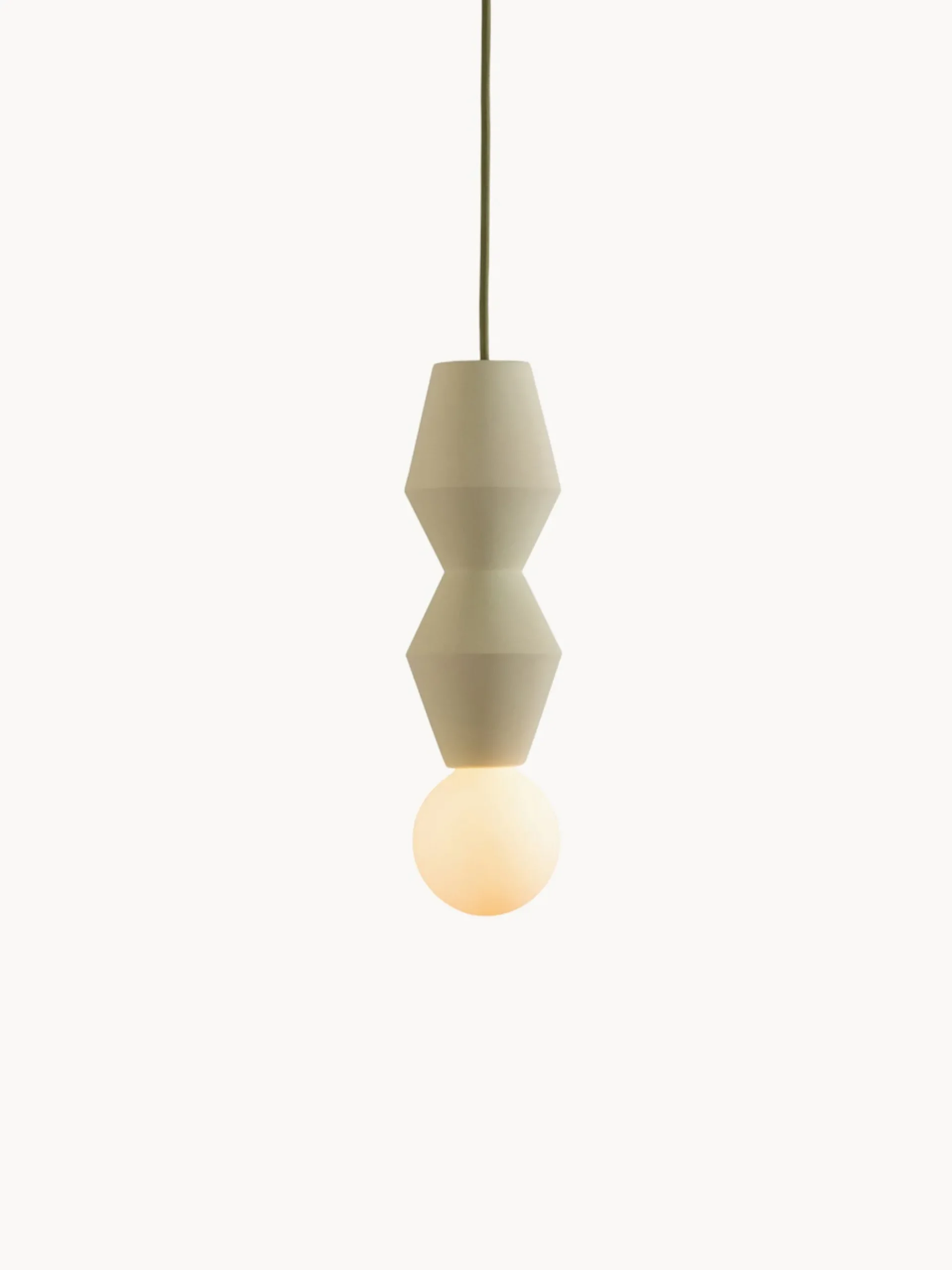 Lampada a sospensione piccola fatta a mano con luce regolabile STUCCO No. 2