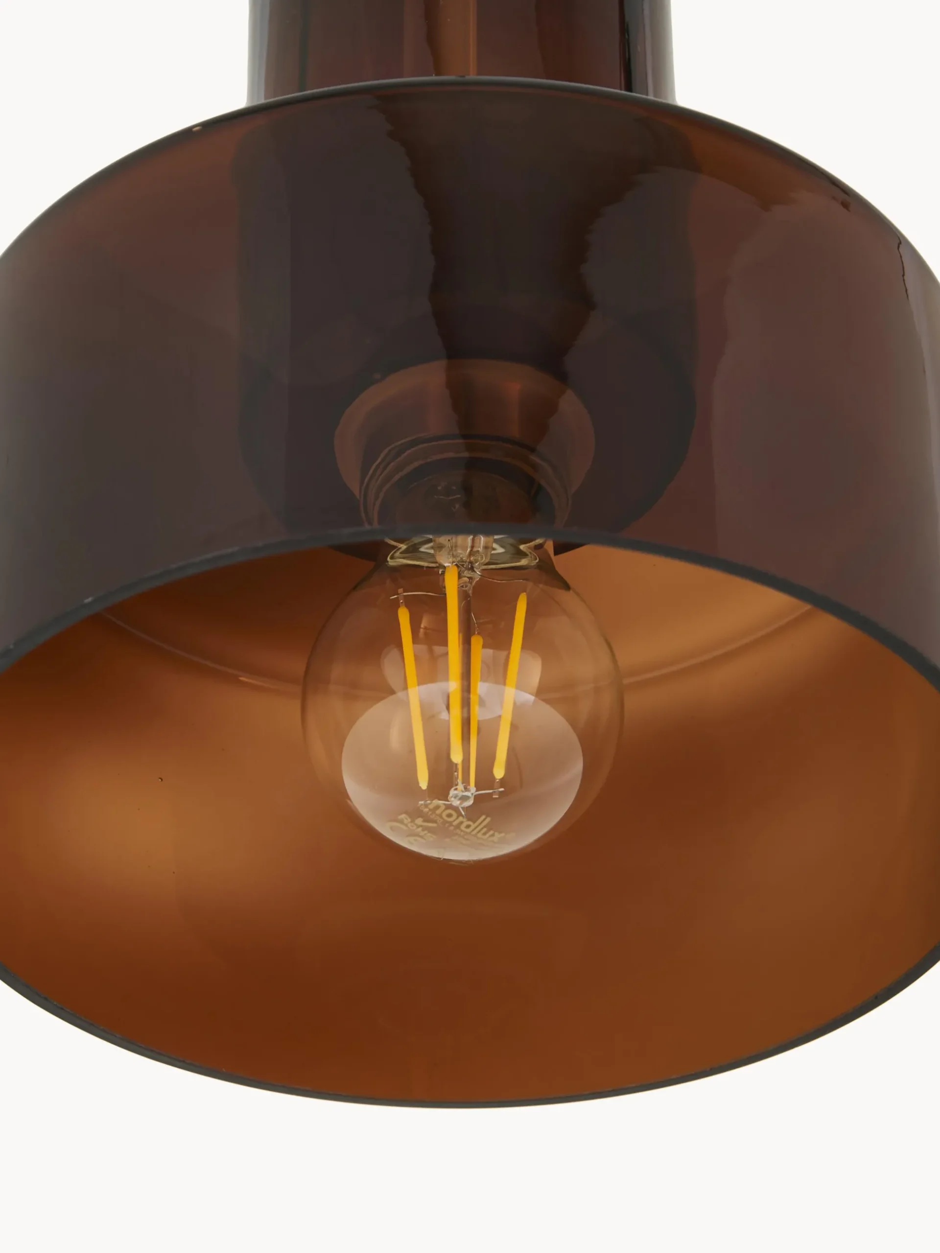 Lampada a sospensione piccola in vetro Flowy