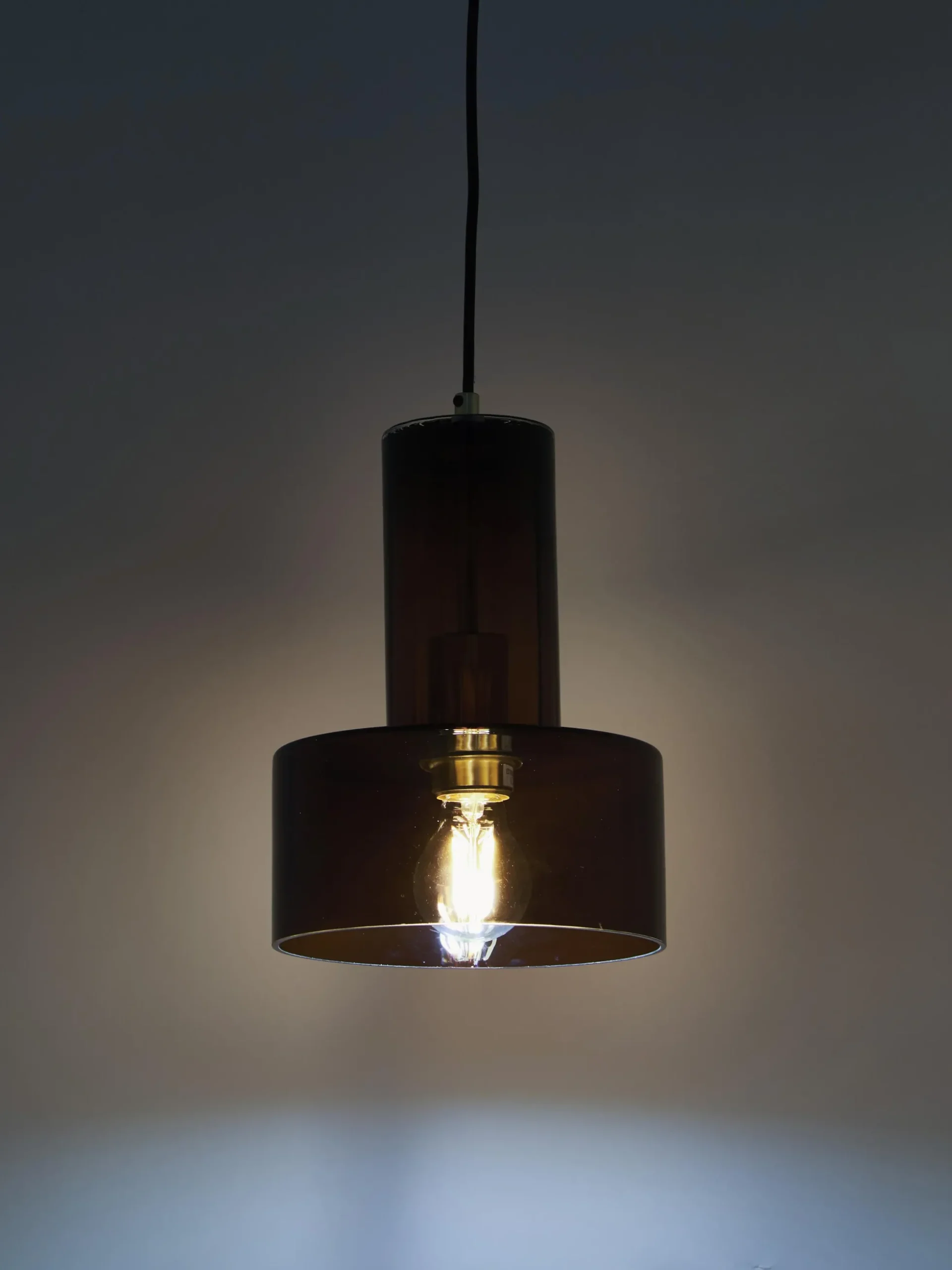 Lampada a sospensione piccola in vetro Flowy