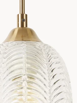 Lampada a sospensione piccola in vetro satinato Vario
