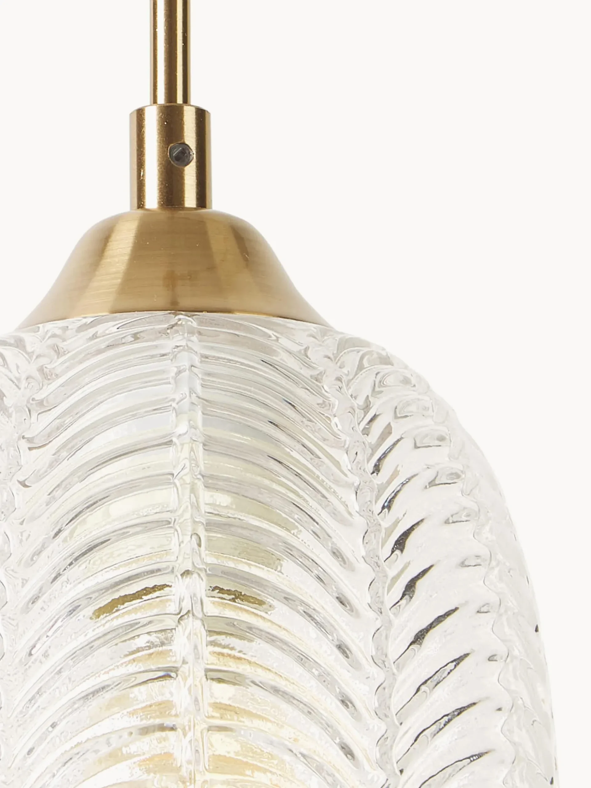 Lampada a sospensione piccola in vetro satinato Vario