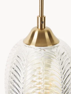 Lampada a sospensione piccola in vetro satinato Vario