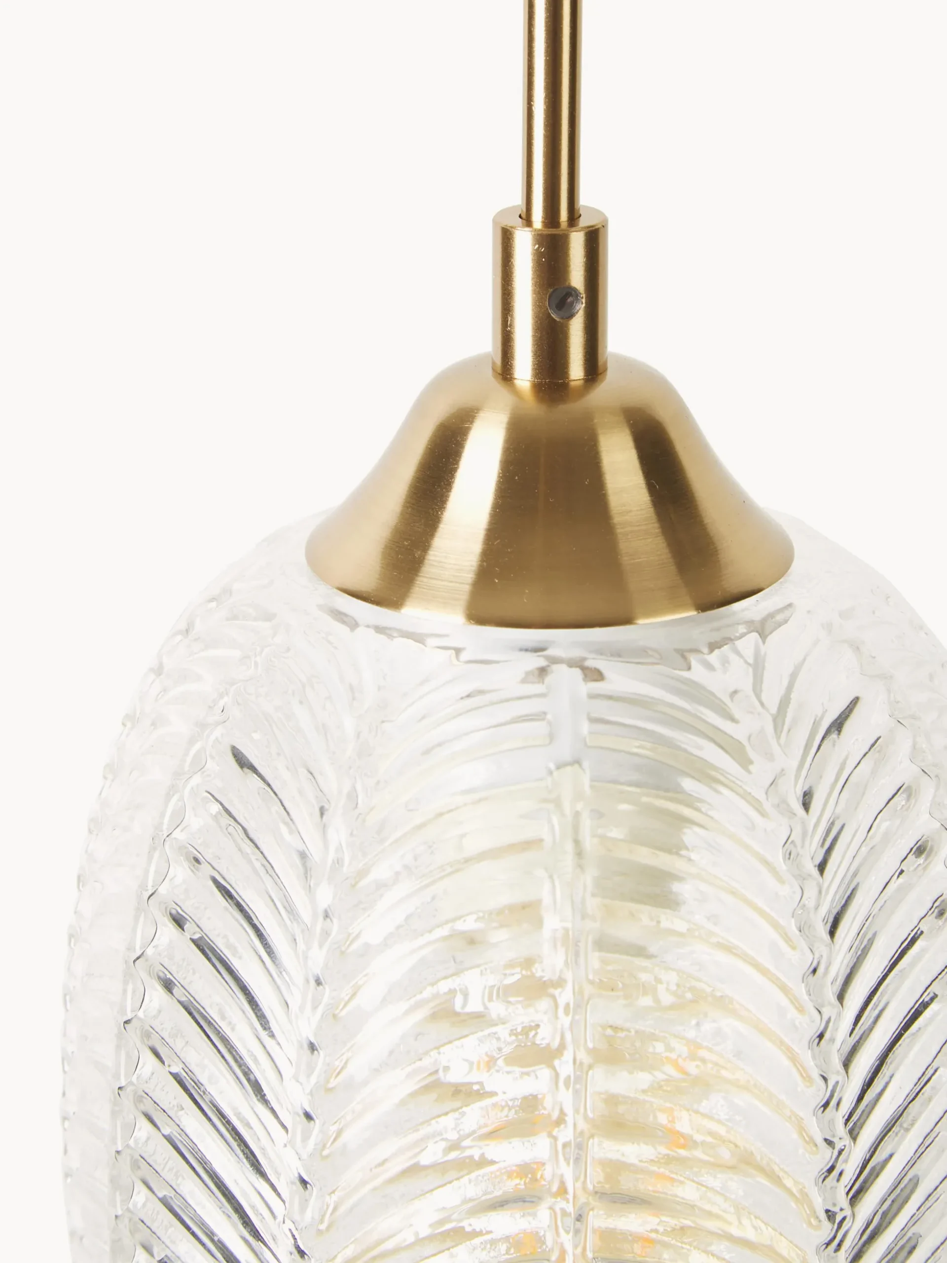 Lampada a sospensione piccola in vetro satinato Vario