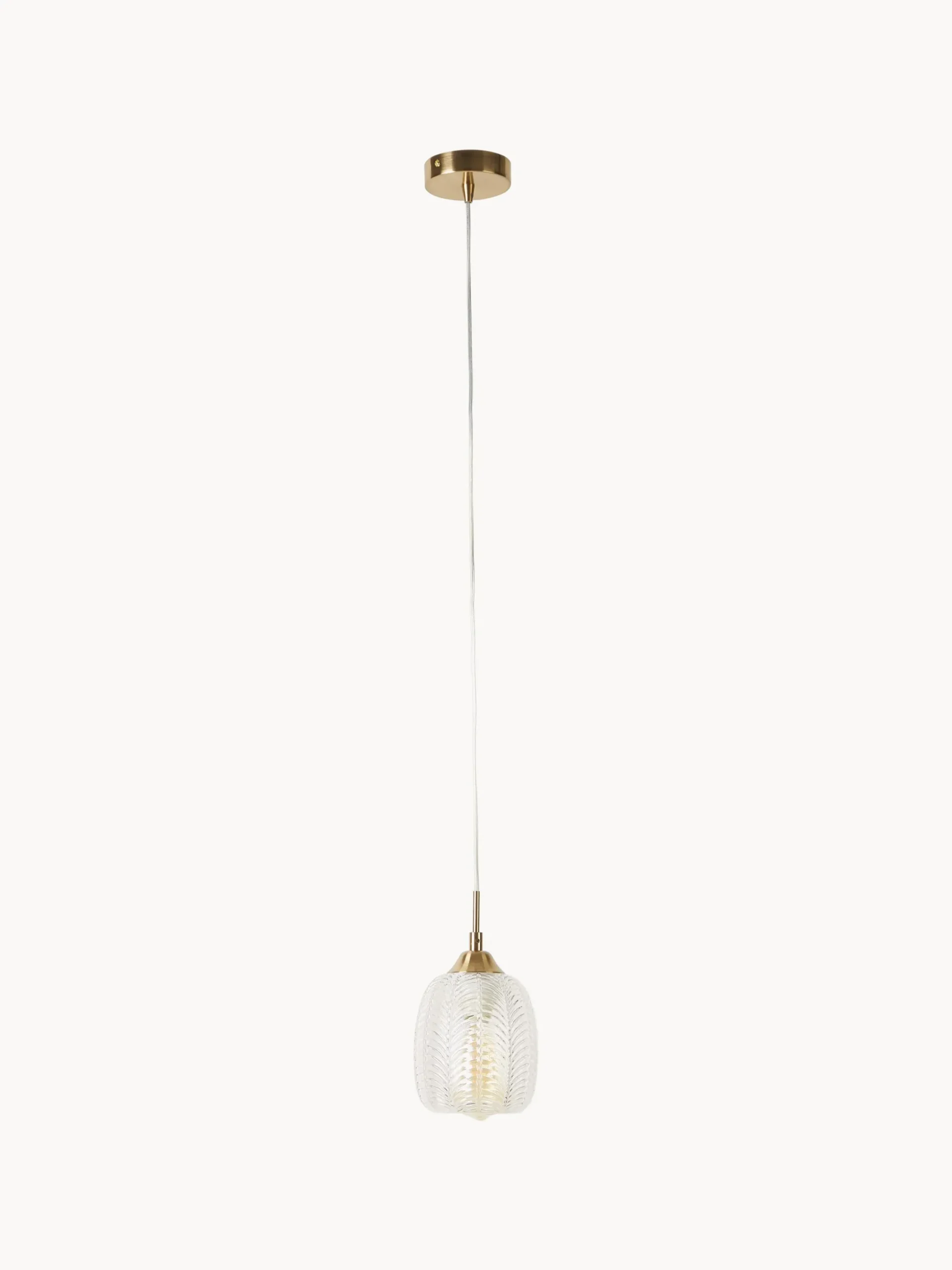 Lampada a sospensione piccola in vetro satinato Vario