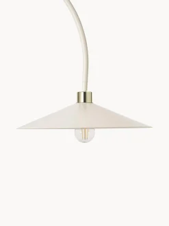 Lampada ad arco con base in travertino Cora