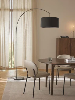 Lampada ad arco grande nera Niels