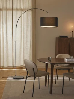 Lampada ad arco grande nera Niels