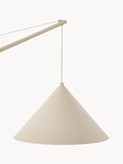 Lampada da lettura grande con base i travertino Reyna