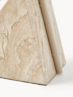 Lampada da lettura grande con base i travertino Reyna
