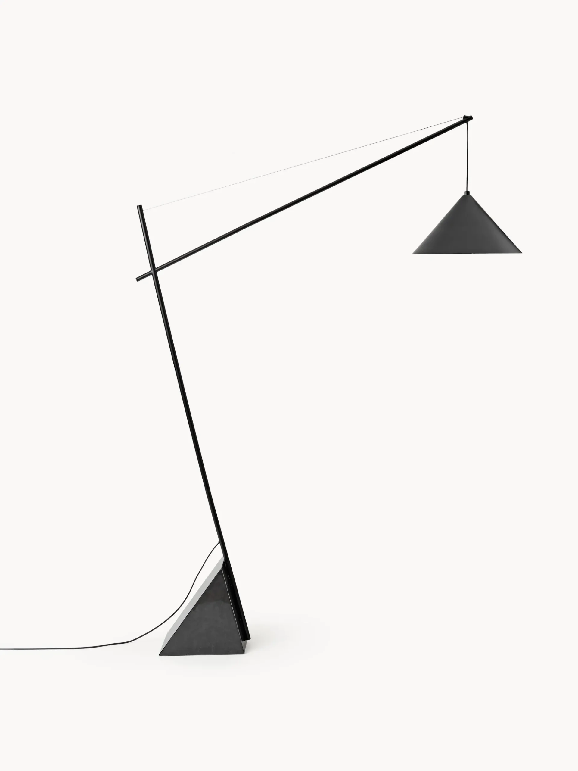 Lampada da lettura grande con base in marmo Reyna