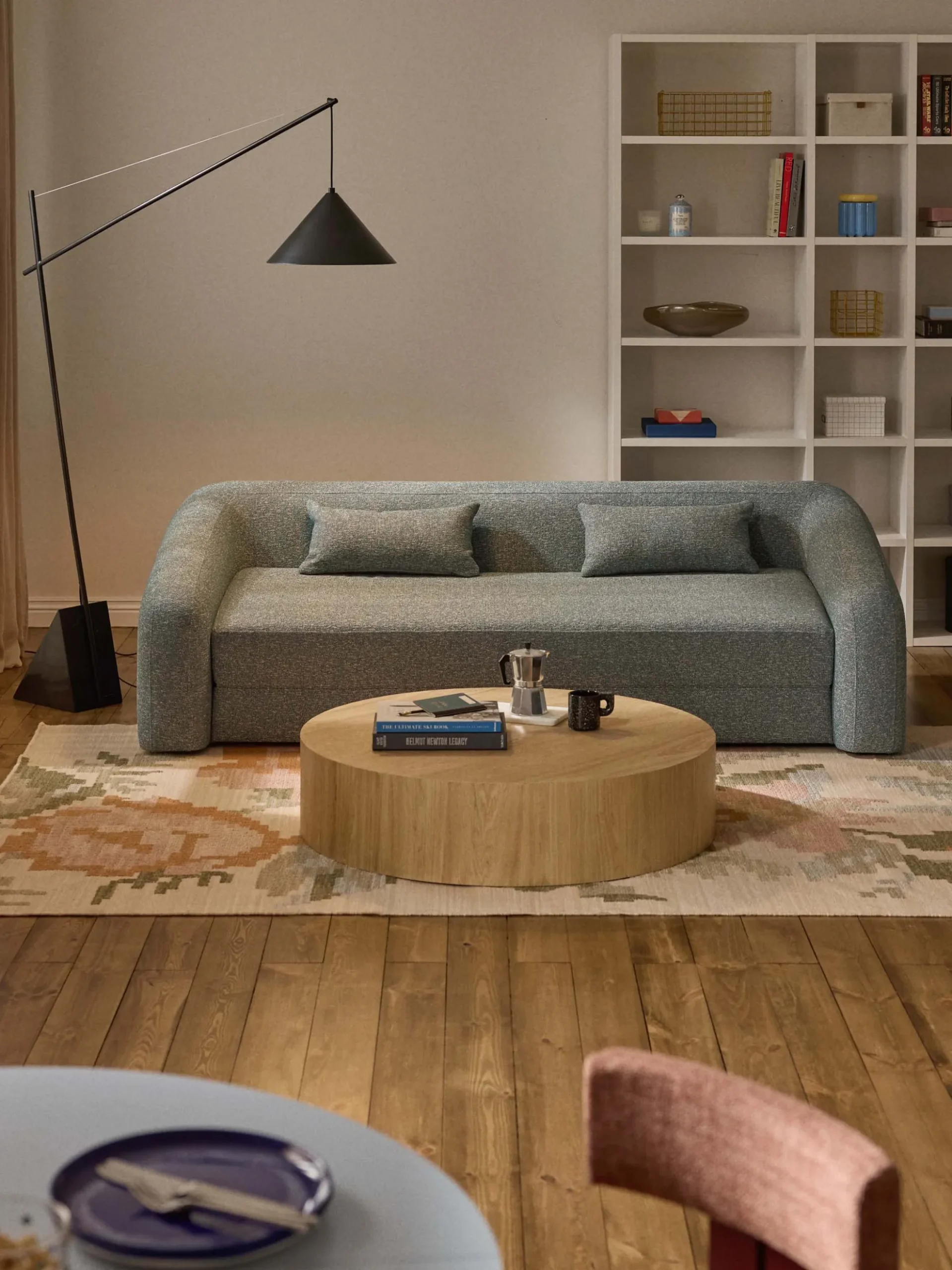 Lampada da lettura grande con base in marmo Reyna