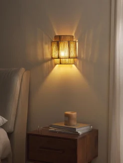 Lampada da parete in iuta Cecillia