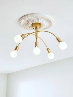 Lampada da soffitto grande in metallo Cygnus