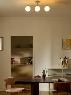 Lampada da soffitto in vetro opale Atlanta