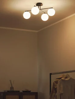 Lampada da soffitto in vetro opale Atlanta