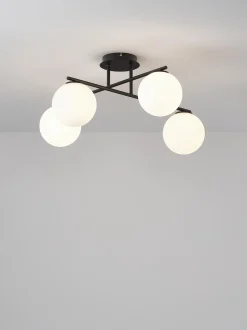Lampada da soffitto in vetro opale Atlanta