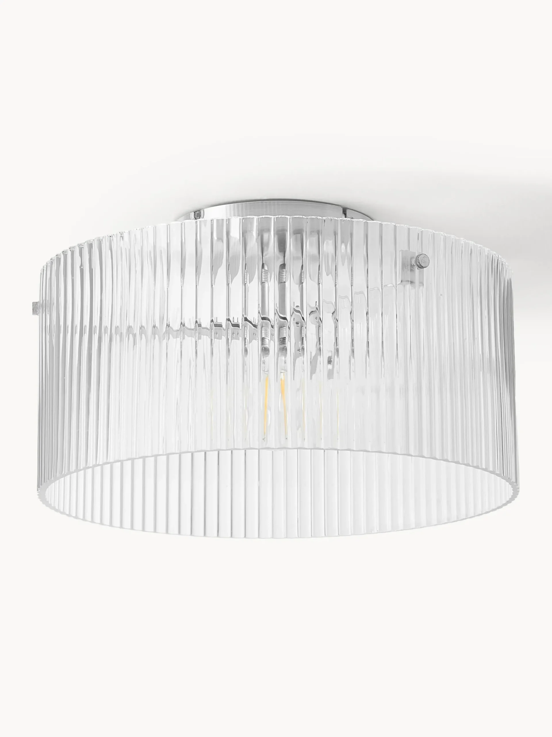 Lampada da soffitto in vetro scanalato Emmi