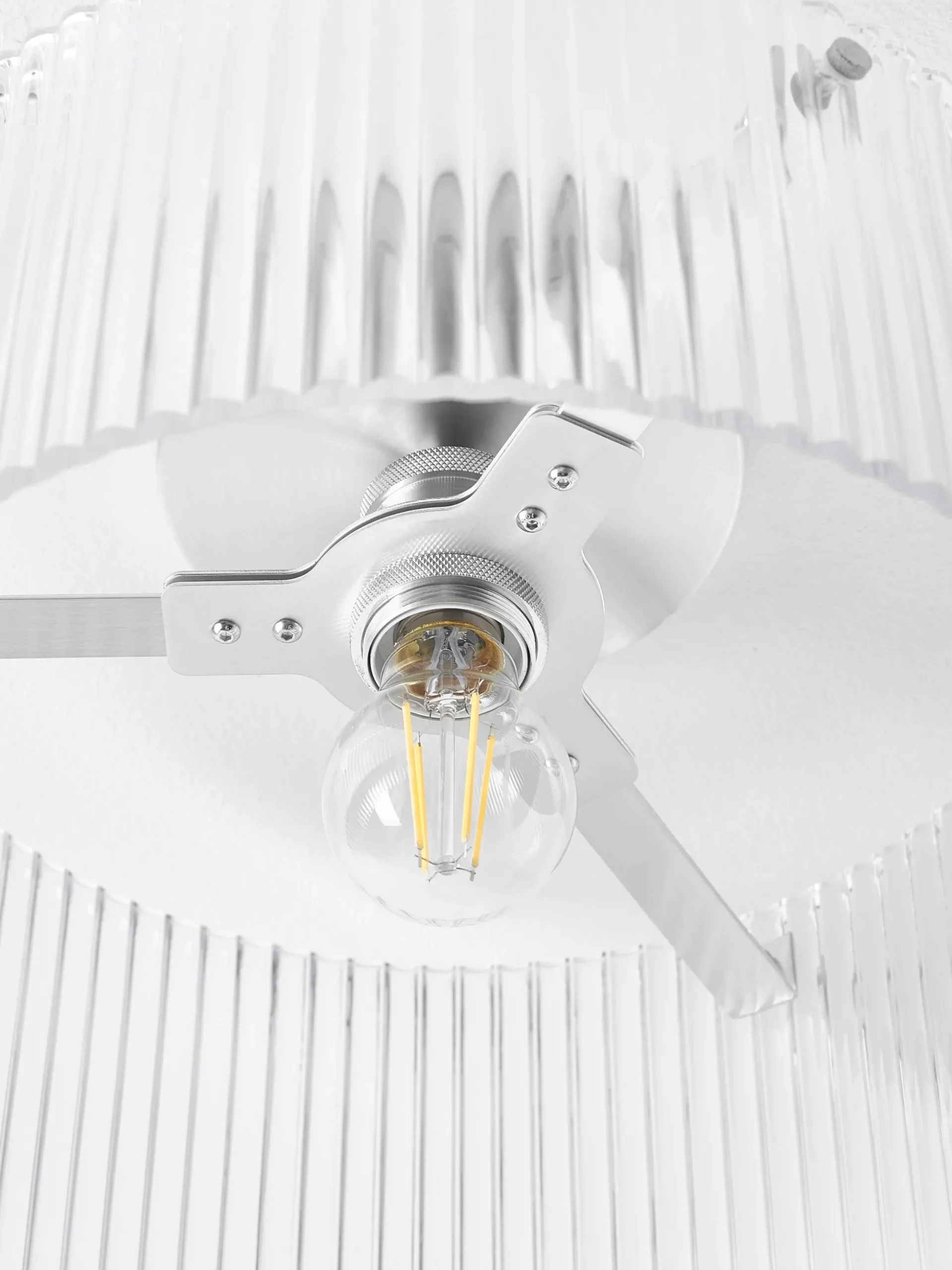 Lampada da soffitto in vetro scanalato Emmi