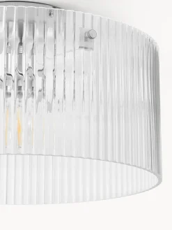 Lampada da soffitto in vetro scanalato Emmi