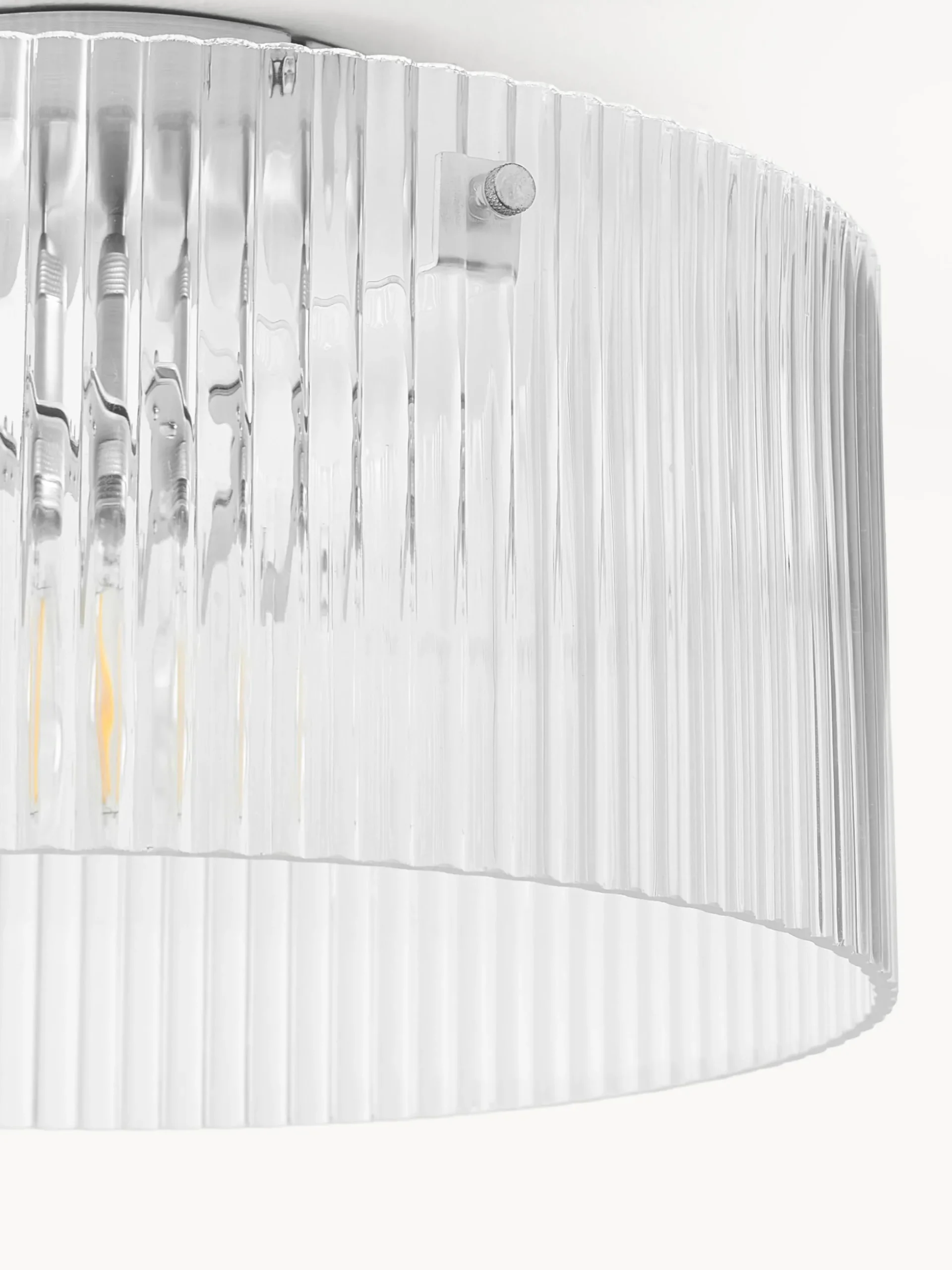 Lampada da soffitto in vetro scanalato Emmi