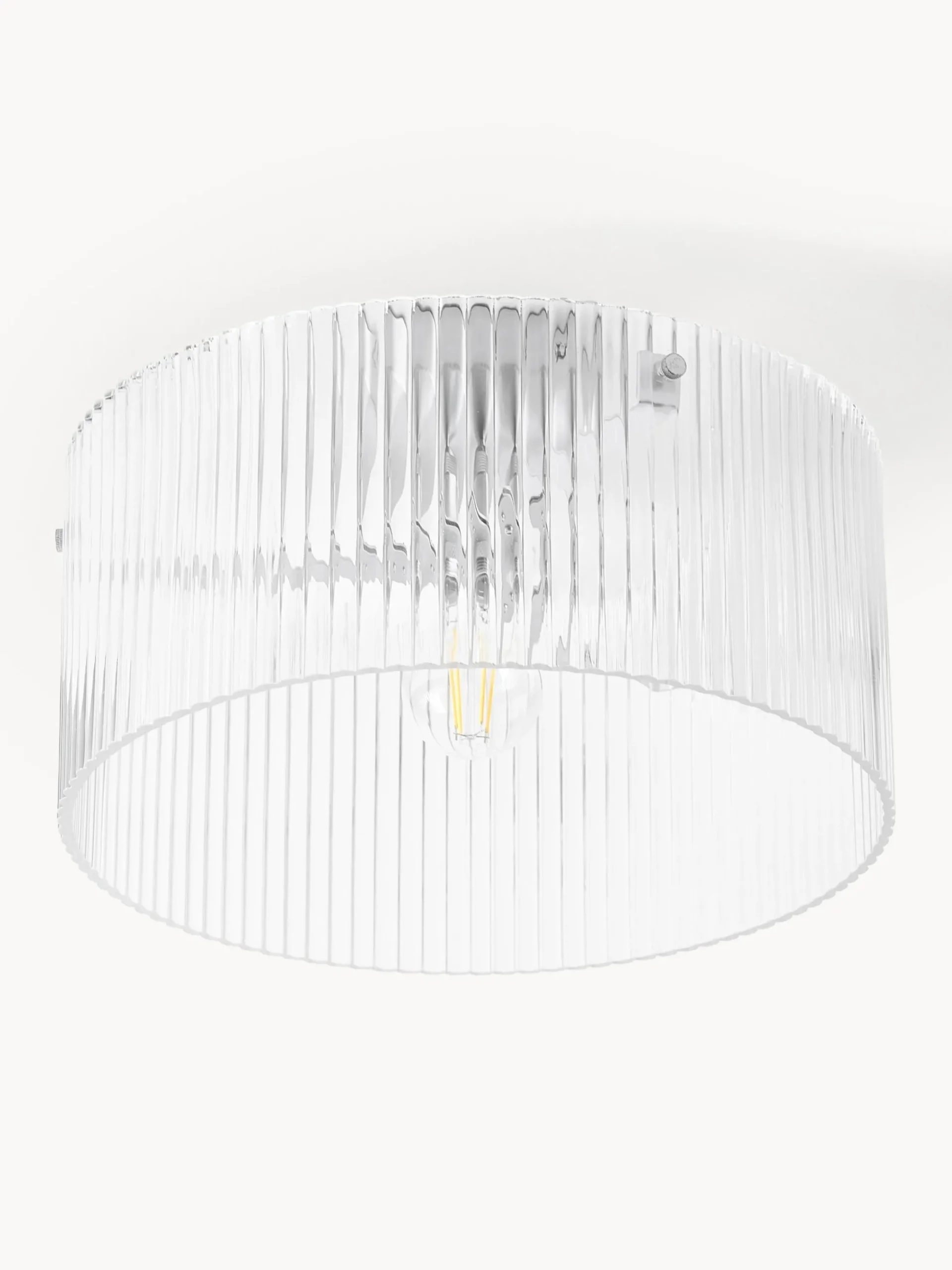 Lampada da soffitto in vetro scanalato Emmi